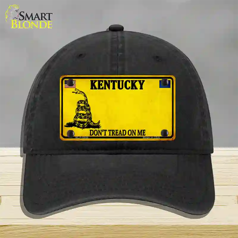 Kentucky Dont Tread On Me Novelty License Plate Hat Unconstructed Cotton / Black