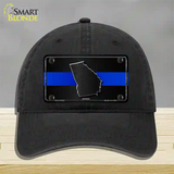 Georgia Thin Blue Line Novelty License Plate Hat Unconstructed Cotton / Black