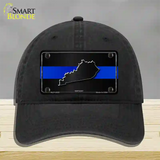 Kentucky Thin Blue Line Novelty License Plate Hat Unconstructed Cotton / Black