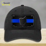 Ohio Thin Blue Line Novelty License Plate Hat Unconstructed Cotton / Black