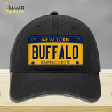 Buffalo New York Novelty License Plate Hat Unconstructed Cotton / Black