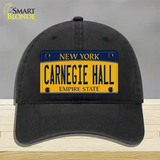 Carnegie Hall New York Novelty License Plate Hat Unconstructed Cotton / Black