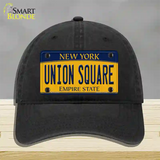 Union Square New York Novelty License Plate Hat Unconstructed Cotton / Black