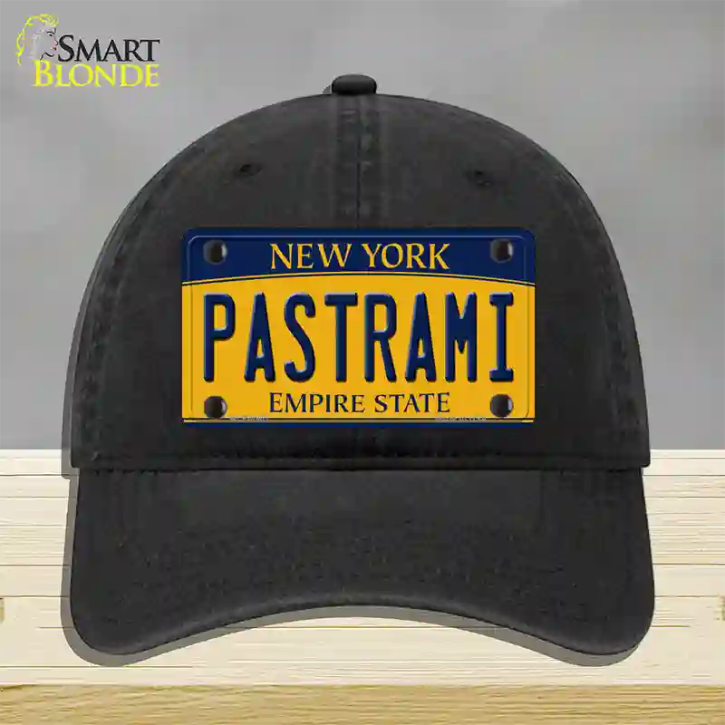 Pastrami New York Novelty License Plate Hat Unconstructed Cotton / Black