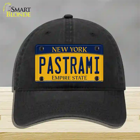 Pastrami New York Novelty License Plate Hat Unconstructed Cotton / Black