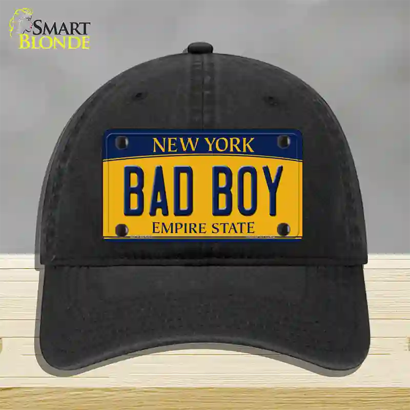 Bad Boy New York Novelty License Plate Hat Unconstructed Cotton / Black