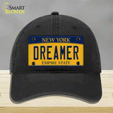 Dreamer New York Novelty License Plate Hat Unconstructed Cotton / Black