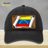 Venezuela Flag Scroll Novelty License Plate Hat Unconstructed Cotton / Black