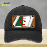 Algeria Flag Scroll Novelty License Plate Hat Unconstructed Cotton / Black