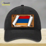 Armenia Flag Scroll Novelty License Plate Hat Unconstructed Cotton / Black