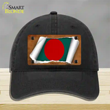 Bangladesh Flag Scroll Novelty License Plate Hat Unconstructed Cotton / Black