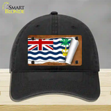 British Indian Ocean Flag Scroll Novelty License Plate Hat Unconstructed Cotton / Black