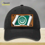 League of Arab States Flag Scroll Novelty License Plate Hat Unconstructed Cotton / Black