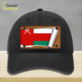 Oman Flag Scroll Novelty License Plate Hat Unconstructed Cotton / Black