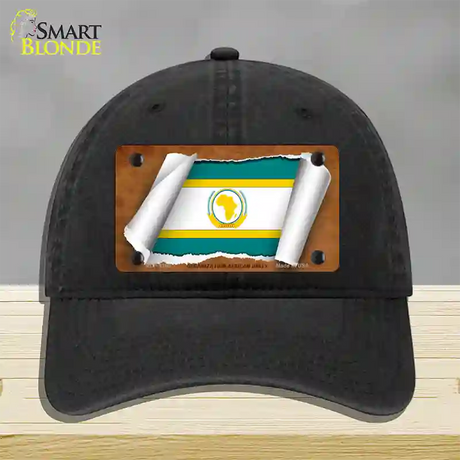 Organization African Unity Flag Scroll Novelty License Plate Hat Unconstructed Cotton / Black