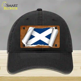 Scotland Flag Scroll Novelty License Plate Hat Unconstructed Cotton / Black