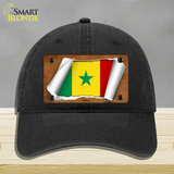 Senegal Flag Scroll Novelty License Plate Hat Unconstructed Cotton / Black