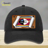 Swaziland Flag Scroll Novelty License Plate Hat Unconstructed Cotton / Black