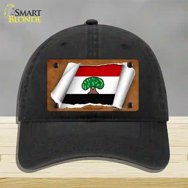 Oromia Ethiopia Flag Scroll Novelty License Plate Hat Unconstructed Cotton / Black