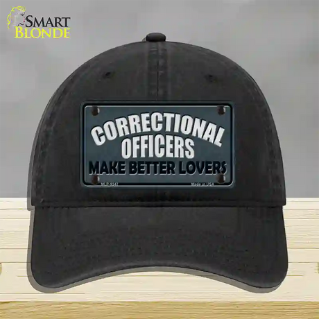 Corrections Officer Better Lover Novelty License Plate Hat Unconstructed Cotton / Black