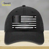 American Flag Corrections Novelty License Plate Hat Unconstructed Cotton / Black