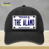 Alamo Texas Novelty License Plate Hat Unconstructed Cotton / Black