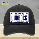 Lubbock Texas Novelty License Plate Hat Unconstructed Cotton / Black