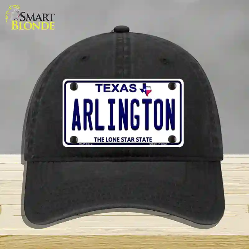 Arlington Texas Novelty License Plate Hat Unconstructed Cotton / Black