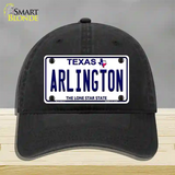 Arlington Texas Novelty License Plate Hat Unconstructed Cotton / Black