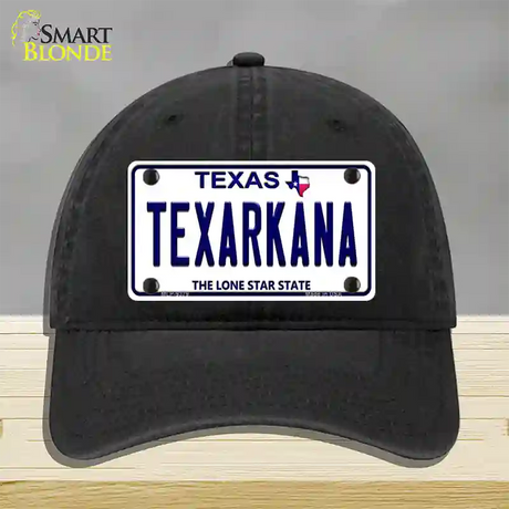 Texarkana Texas Novelty License Plate Hat Unconstructed Cotton / Black