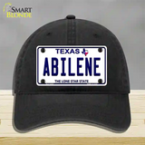 Abilene Texas Novelty License Plate Hat Unconstructed Cotton / Black