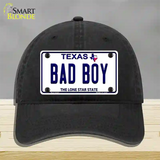 Bad Boy Texas Novelty License Plate Hat Unconstructed Cotton / Black