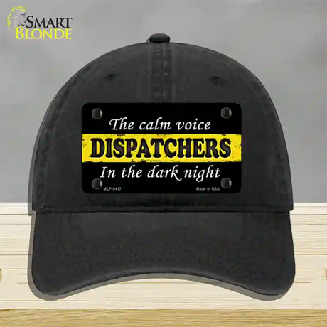 The Calm Voice Dispatchers Novelty License Plate Hat Unconstructed Cotton / Black