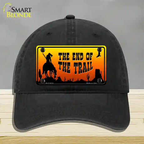 End Of Trail Scenic Novelty License Plate Hat Unconstructed Cotton / Black