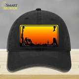 Jeep Blank Scenic Novelty License Plate Hat Unconstructed Cotton / Black