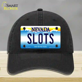 Slots Nevada Novelty License Plate Hat Unconstructed Cotton / Black