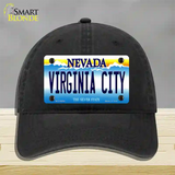 Virginia City Nevada Novelty License Plate Hat Unconstructed Cotton / Black