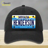 Henderson Nevada Novelty License Plate Hat Unconstructed Cotton / Black