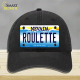 Roulette Nevada Novelty License Plate Hat Unconstructed Cotton / Black