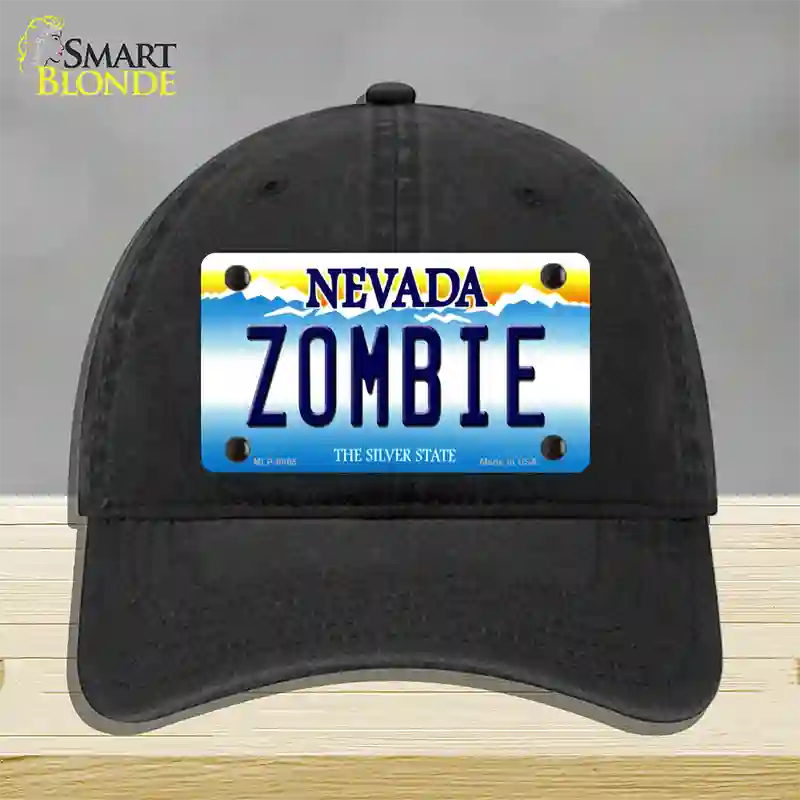 Zombie Nevada Novelty License Plate Hat Unconstructed Cotton / Black