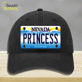 Princess Nevada Novelty License Plate Hat Unconstructed Cotton / Black