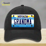 Grandma Nevada Novelty License Plate Hat Unconstructed Cotton / Black