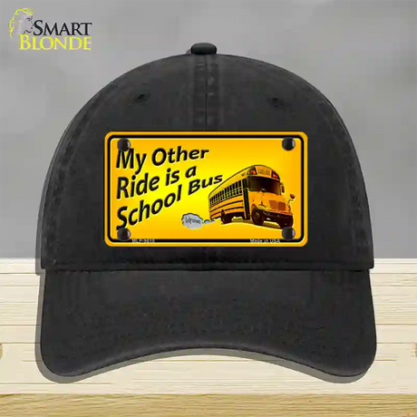 My Other Ride Novelty License Plate Hat Unconstructed Cotton / Black