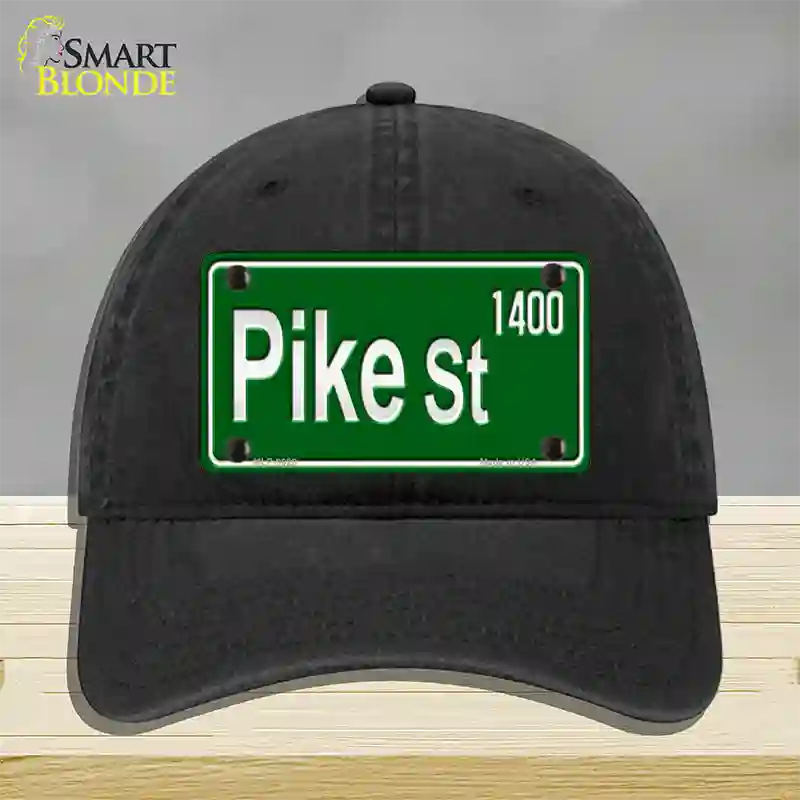 Pike St 1400 Novelty License Plate Hat Unconstructed Cotton / Black