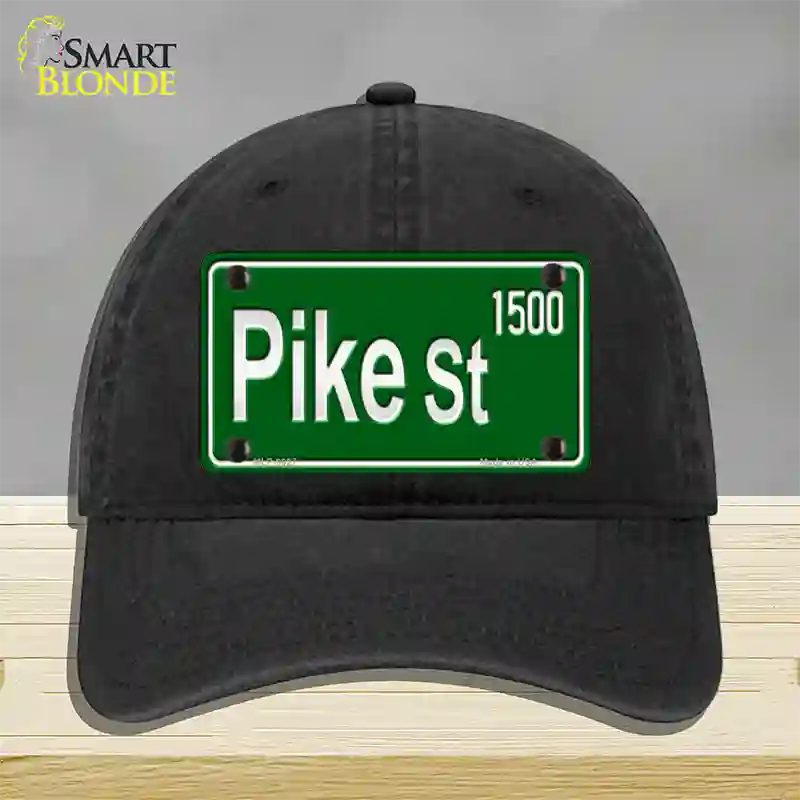 Pike St 1500 Novelty License Plate Hat Unconstructed Cotton / Black