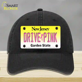 Drive Pink New Jersey Novelty License Plate Hat Unconstructed Cotton / Black