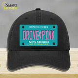 Drive Pink New Mexico Novelty License Plate Hat Unconstructed Cotton / Black