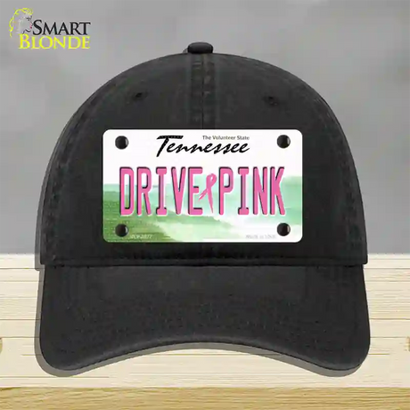 Drive Pink Tennessee Novelty License Plate Hat Unconstructed Cotton / Black