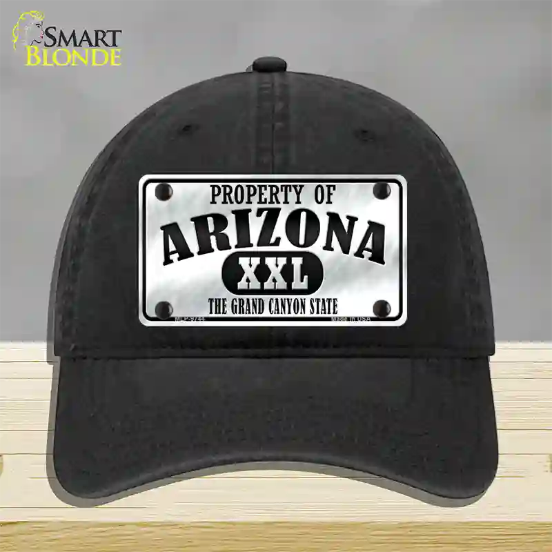 Property Of Arizona Novelty License Plate Hat Unconstructed Cotton / Black