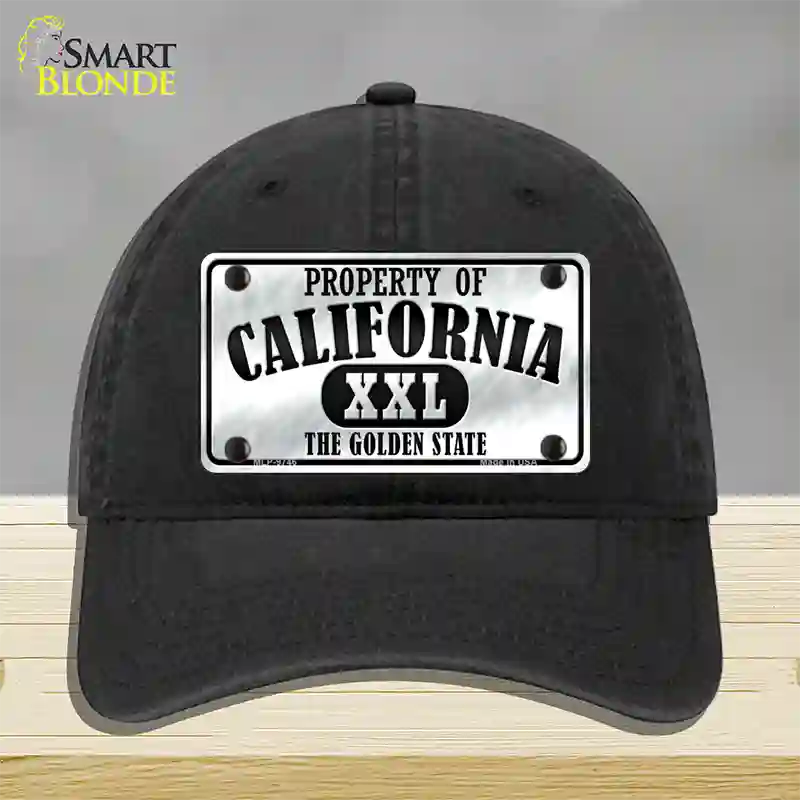 Property Of California Novelty License Plate Hat Unconstructed Cotton / Black